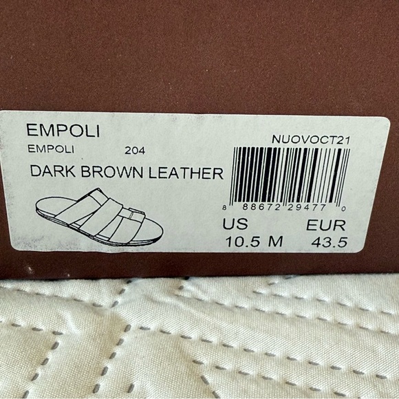 Bruno Magli Men's Brown Leather Sandals Size 10.5 - Picture 8 of 10